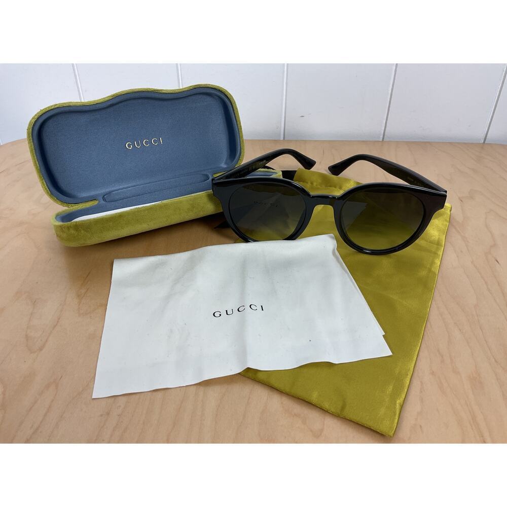 Gucci GG0638SK Havana Celluloid Ladies Sunglasses‎ in Black 53mm Cat Eye - Picture 2 of 8